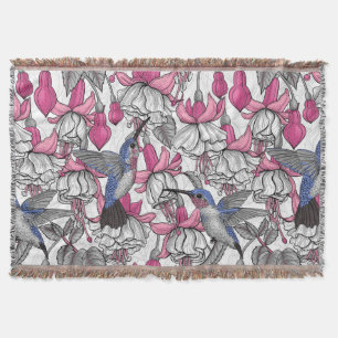 Couverture Fuchsia et colibris blancs