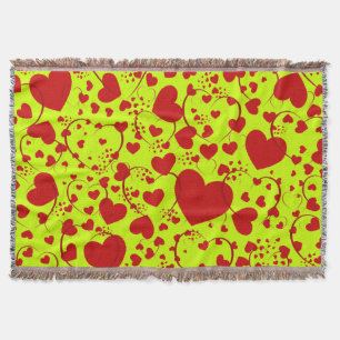 Couverture Funny Heart Motif V + votre couleur arrière - plan
