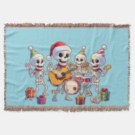 Couverture Funny Skeleton Band Christmas & New Year – 3D Cart