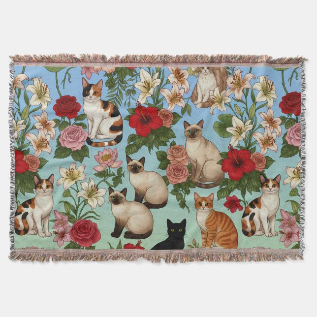 Couverture Garden Companions – Floral Cats in Bloom (Devant)