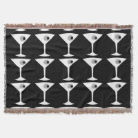 Garder 'Em Coming Martini Jeter Blanket (b&w)