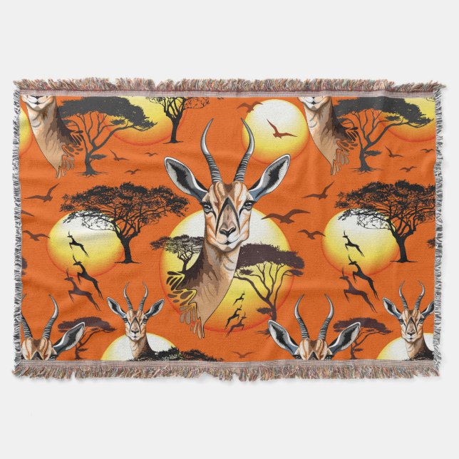 Couverture Gazelle Antelope africaine animal sauvage (Devant)