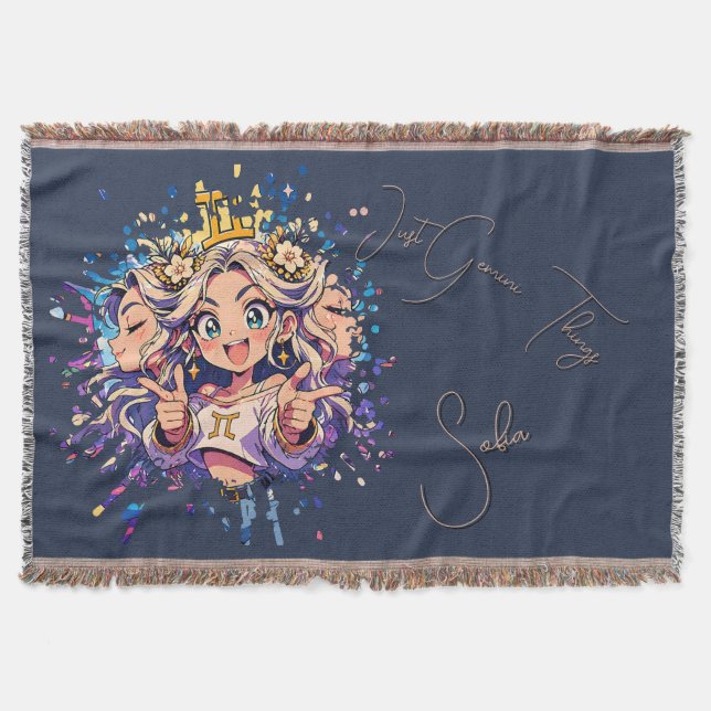 Couverture Gemini Sweet 16 Custom Name Blanket (Devant)