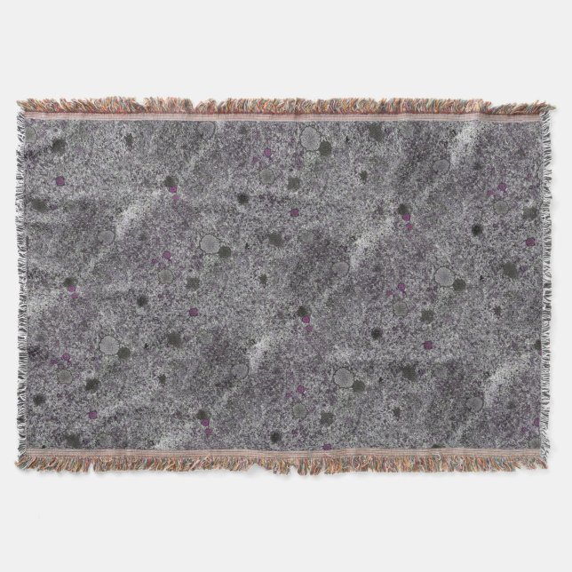 Couverture Géologie Gris Granit Rock avec roses Détails (Devant)