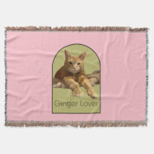 Ginger Lover Pink Throw Blanket