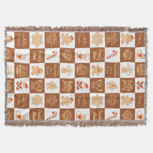 Couverture Gingerbread Cookies À damiers Motif