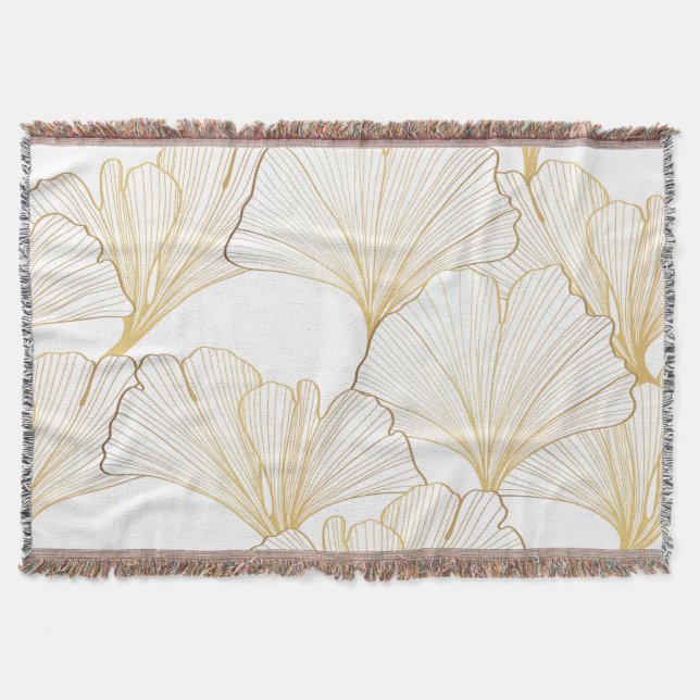 Couverture Ginkgo Gold : Arrangement de feuille luxueux (Devant)