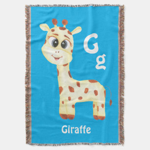 Couverture Giraffe personnaliser ABC : Lettre G - Ajouter vot