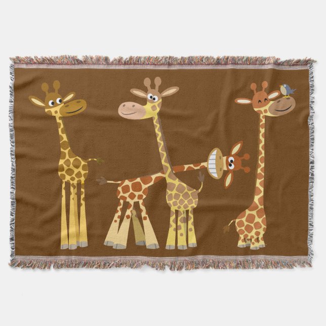 Couverture Giraffes De Cartoon Mignonnes : Le Troupeau Lance  (Devant)