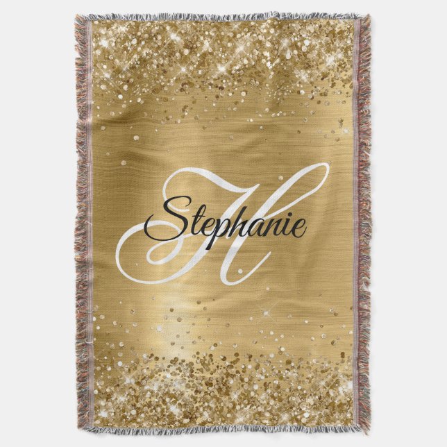 Couverture Glitterie or huile Fancy Monogramme (devant Vertical)