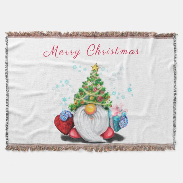 Couverture Gnome de Noël avec cadeau (Devant)