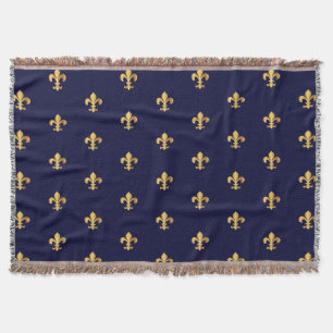 Couverture Gold Fleur de Lys Blanket