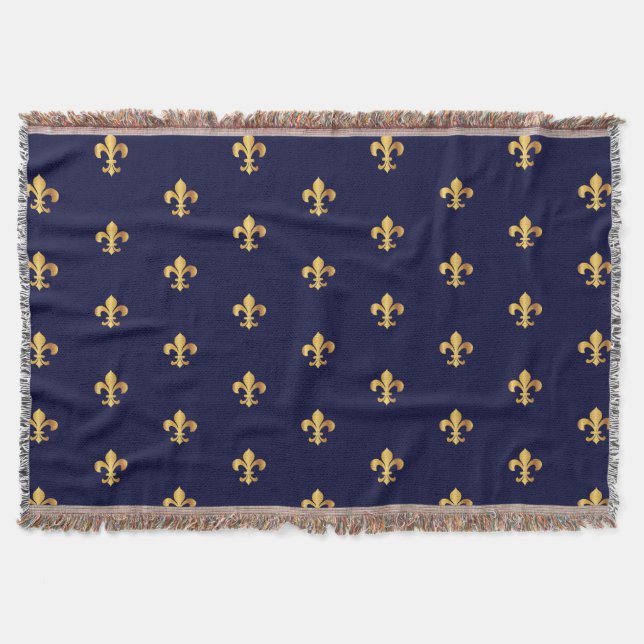 Couverture Gold Fleur de Lys Blanket (Devant)