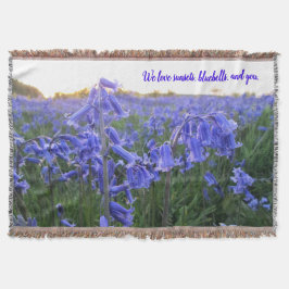 Couverture Golden Hour Bluebells - Fête des mères personnalis