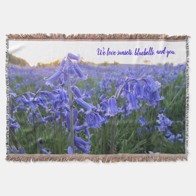 Couverture Golden Hour Bluebells - Fête des mères personnalis (Devant)