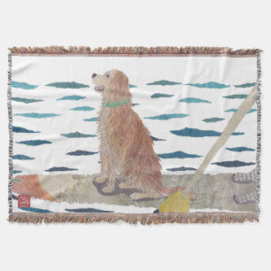 Couverture Golden retriever, chien de plage
