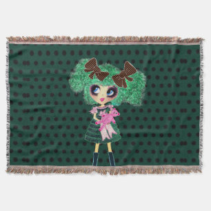 Couverture Gothique Lolita enfant émeraude et noir