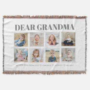 Couverture Grand-mère personnalisée moderne We Love You 8-P