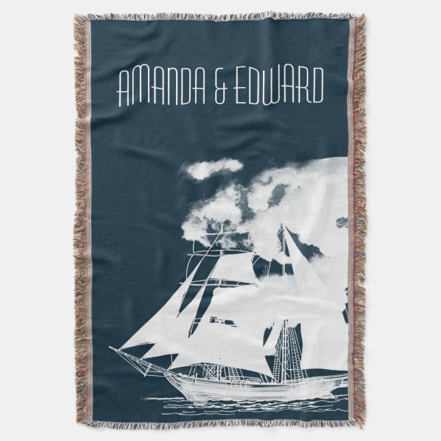Couverture Grand navire et nuages Nautique (devant Vertical)