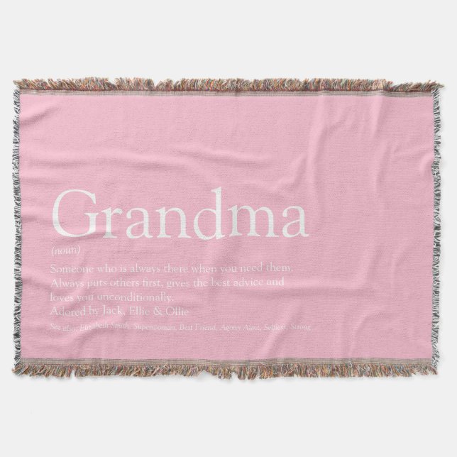 Couverture Grandma Granny Définition Pink Modern Fun (Devant)