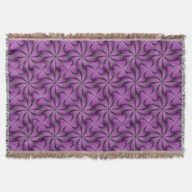 Couverture Graphique Géométrique 3D Spiral Twist rose (Devant)