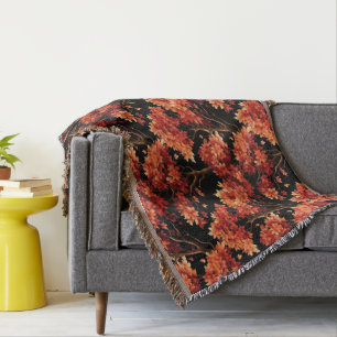 Couverture Graphique Motif sans couture Red Fall Maple Tree