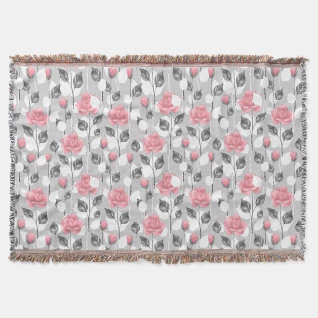 Couverture Gray and pink. Floral (Devant)