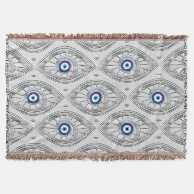 Couverture Grec Mati Mataki - motif d'oeil mauvais de (Devant)