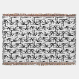 Couverture Gris noir+blanc Motif géométrique NoColor #4