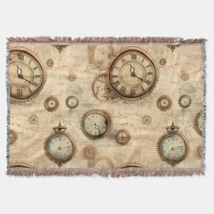 Couverture Grunge Rustic Steampunk Horloge (6)