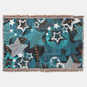 Couverture Grunge star motif, design pour enfants ludique.
