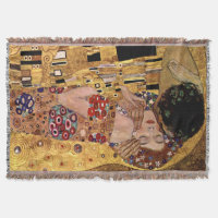 Gustav Klimt : Le baiser (détail)