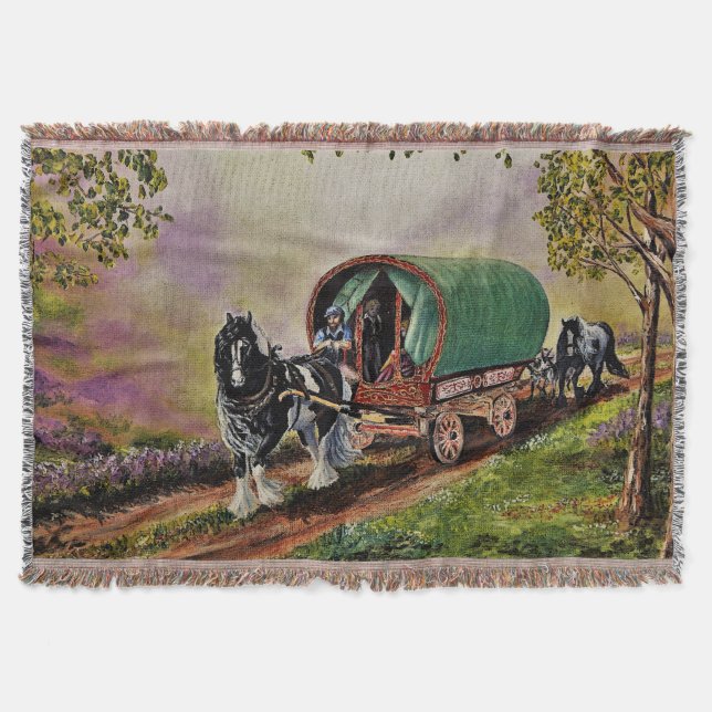 Couverture Gypsy Vanner cheval Irish Caravan wagon (Devant)