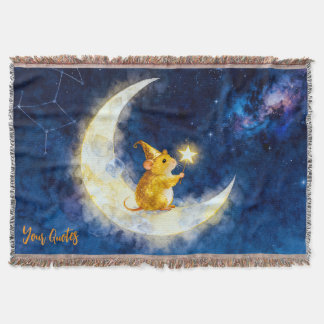 Couverture Hamster doré sur croissant de lune aquarelle
