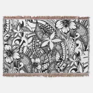 Couverture Hawaï - Samoan - Oreillers à lancer tribaux polyné