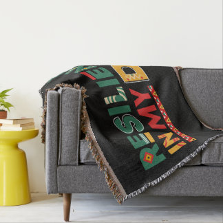 Couverture Histoire des Noirs Héritage Tassel Coton Thon Blan