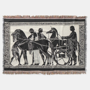 Couverture hommes et copie romains antiques de chevaux