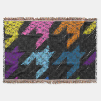 Couverture Houndstooth : imitation de toile brute.