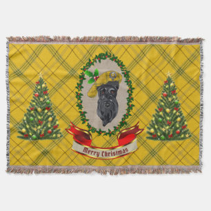 Couverture Houston Scottie Chien Christmas Jetée Blanche