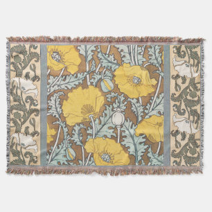 Couverture illustration d'art pavot fleur jaune