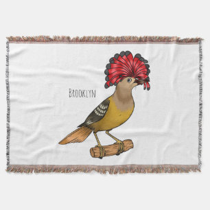 Couverture illustration de cartoon d'oiseau gobemouche royal