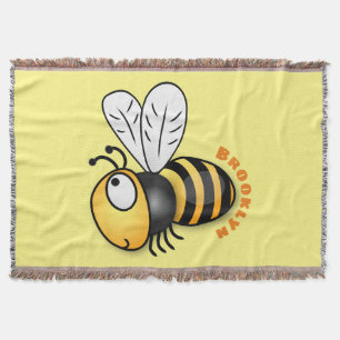 Couverture Illustration de dessin animé d'abeilles joyeux