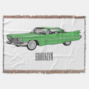 Couverture Illustration de dessin de voiture classique 1959
