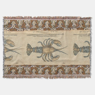 Couverture Illustration de homard vintage : damas côtier 