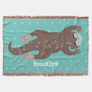Couverture Illustration de plongée de loutre mignonne