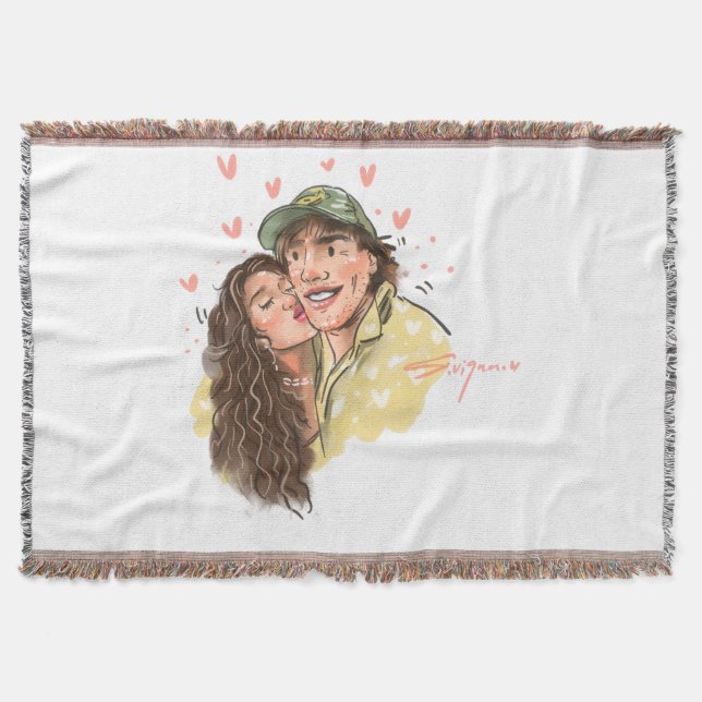 Couverture Illustration romantique d'un couple lancer la couv (Devant)