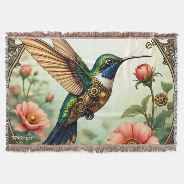Couverture Imaginaire Cute Steampunk Fleurs d'oiseaux (Devant)