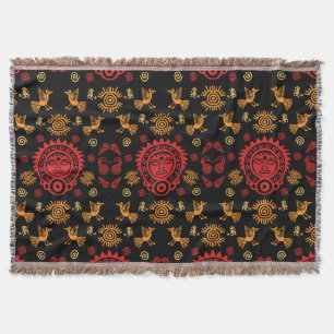 Couverture Impression de motif aztèque mexicain
