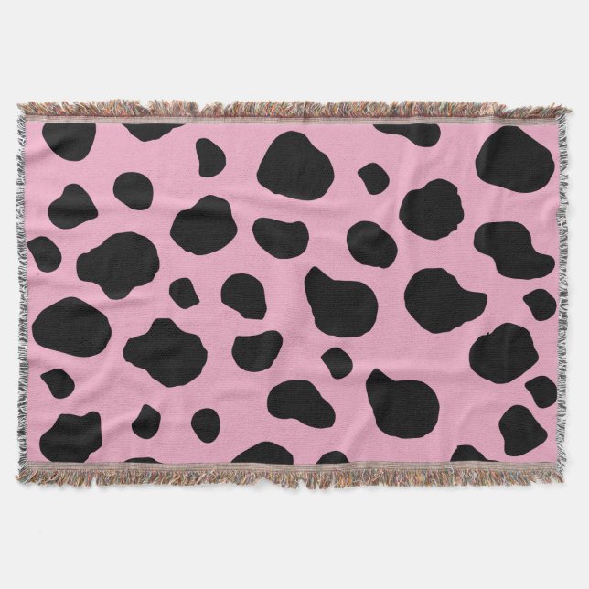 Couverture Impression de vache, Motif de vache, Spots de vach (Devant)
