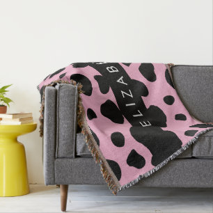 Couverture Impression De Vache, Spots De Vache, Vache Rose, V